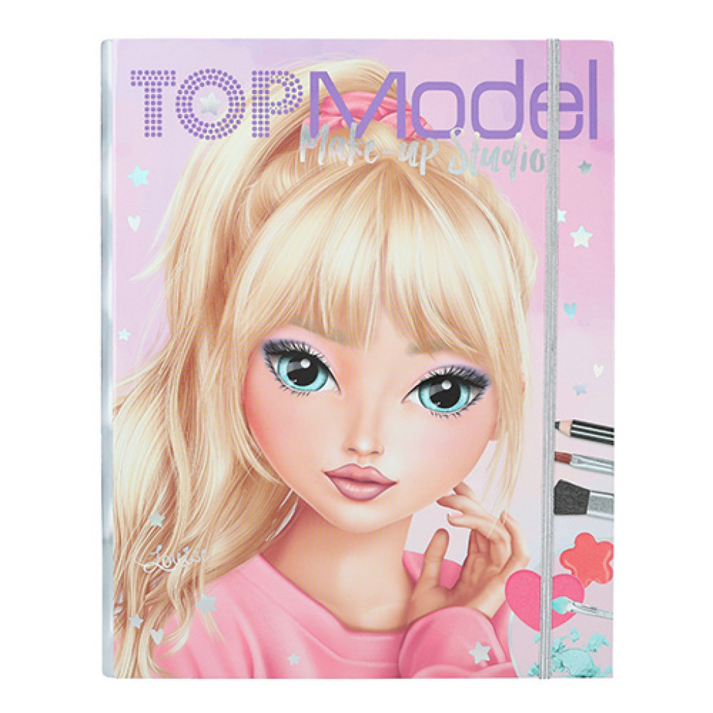 Top Model Színező lap |Make-up Studio, Tányérokban, sminkkel